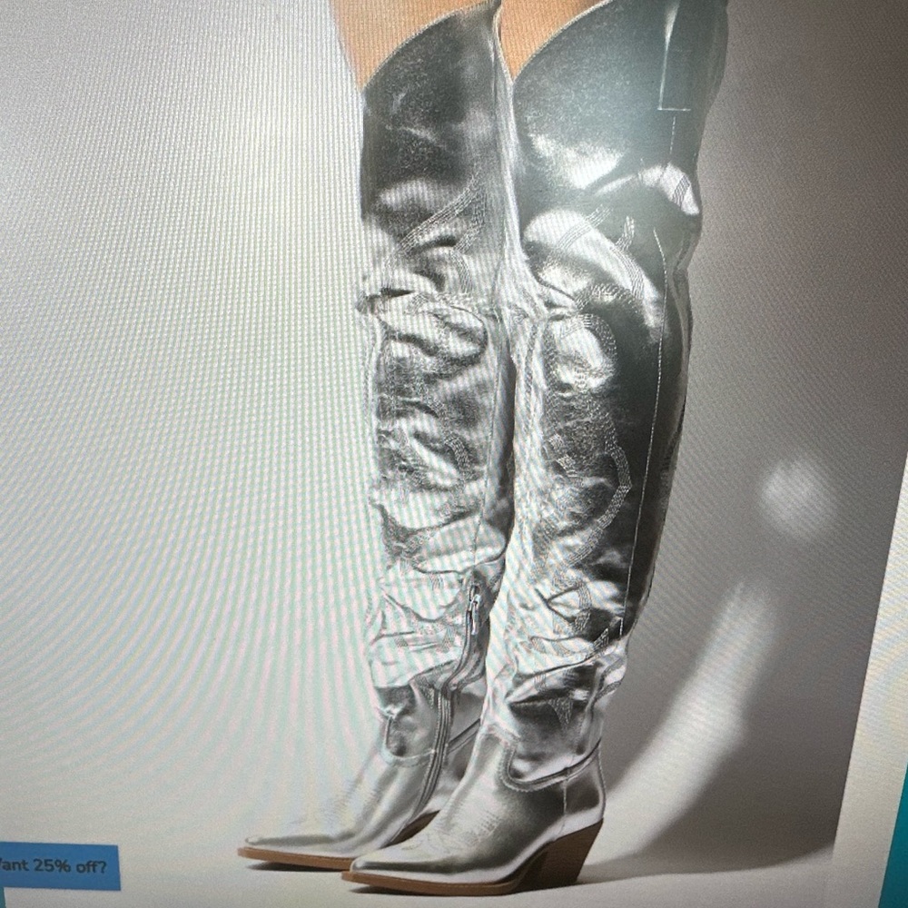 Shoe Nami Silver Knee high boots